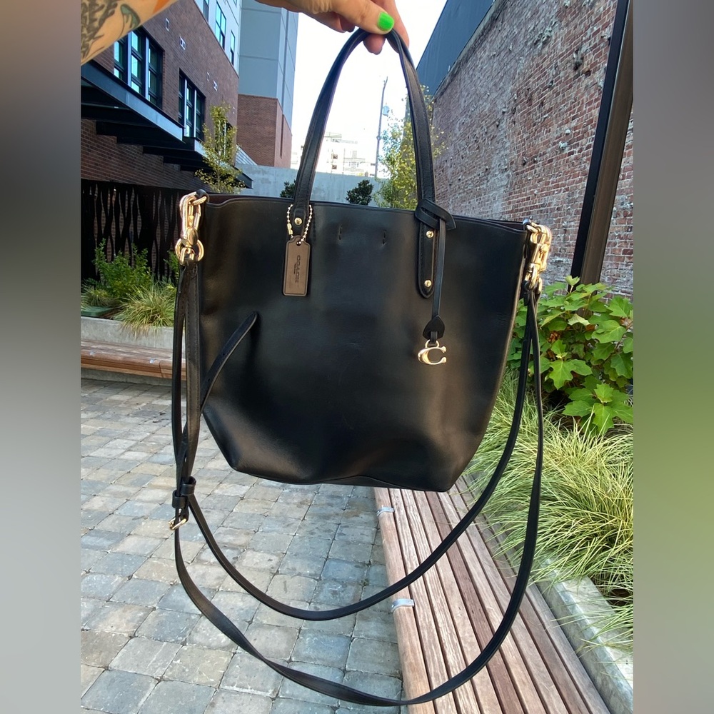 Coach Vintage 1980s Leather Shopper Tote Excellent Condition - Picture 3 of 15